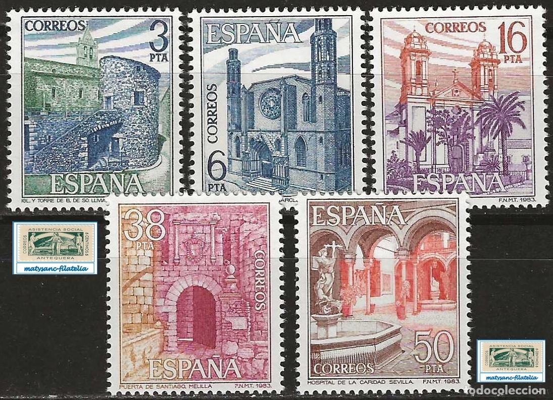 Selos: ESPA&Ntilde;A 1983. EDIFIL 2724/2728. SERIE COMPLETA &rdquo;PAISAJES Y MONUMENTOS&rdquo;. MNH