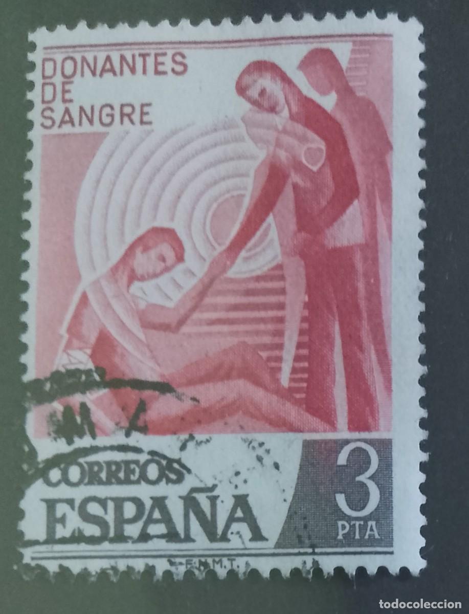 Sellos: ESPA&Ntilde;A - A&Ntilde;O 1976 - EDIFIL 2355 - DONANTES DE SANGRE