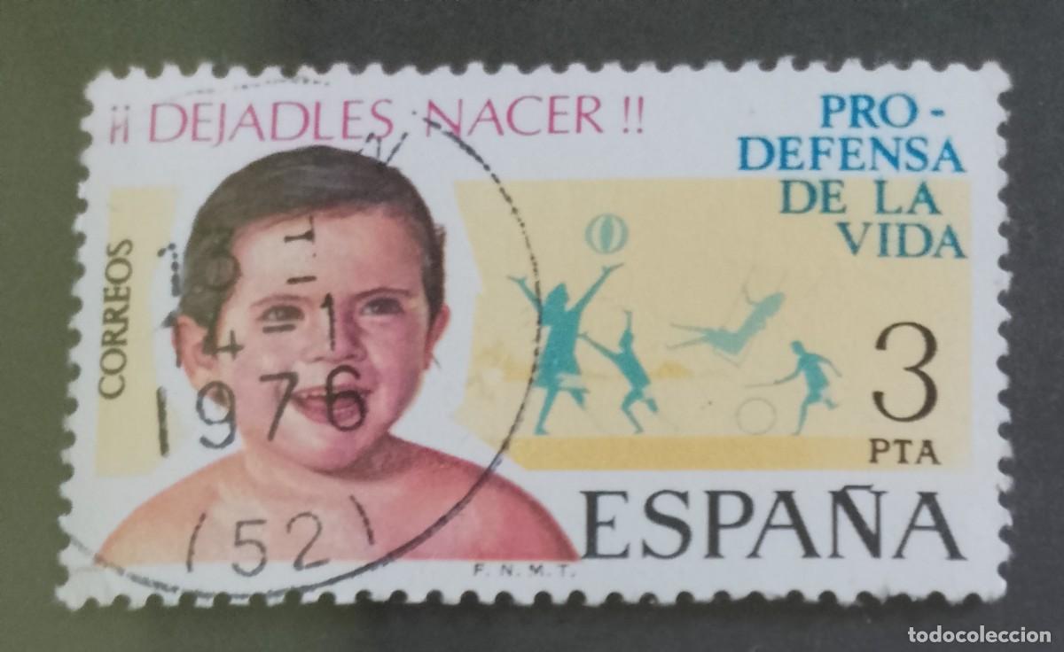 Sellos: ESPA&Ntilde;A - A&Ntilde;O 1975 - EDIFIL 2382 - PRO DEFENSA DE LA VIDA