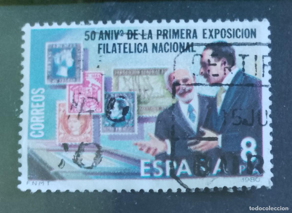 Sellos: ESPA&Ntilde;A - A&Ntilde;O 1980 - EDIFIL 2576 - 50 ANIVERSARIO DE LA PRIMERA EXPOSICI&Oacute;N FILATELICA NACIONAL