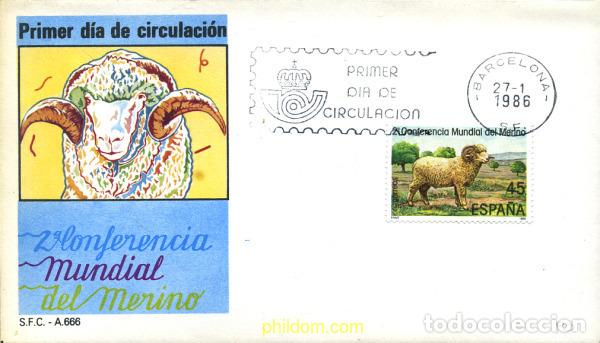 Sellos: 281605 MNH ESPA&Ntilde;A 1986 2 CONFERENCIA MUNDIAL DEL MERINO