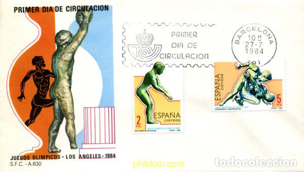 Sellos: 261322 MNH ESPA&Ntilde;A 1984 23 JUEGOS OLIMPICOS VERANO LOS ANGELES 1984