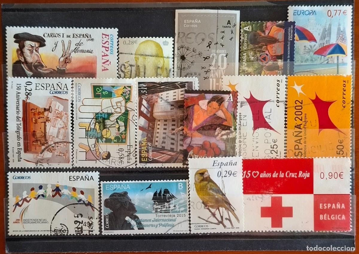 Sellos: LOTE SELLOS USADOS ESPA&Ntilde;A 2000-2025 - 15 SELLOS - BUEN ESTADO