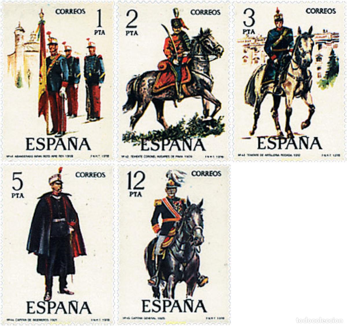 Sellos: 85006 MNH ESPA&Ntilde;A 1978 UNIFORMES MILITARES