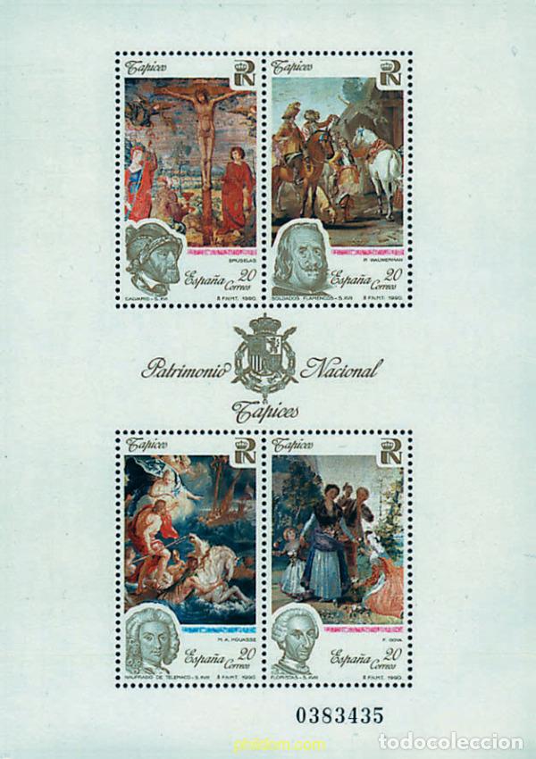 Sellos: 85855 MNH ESPA&Ntilde;A 1990 PATRIMONIO ARTISTICO NACIONAL. TAPICES