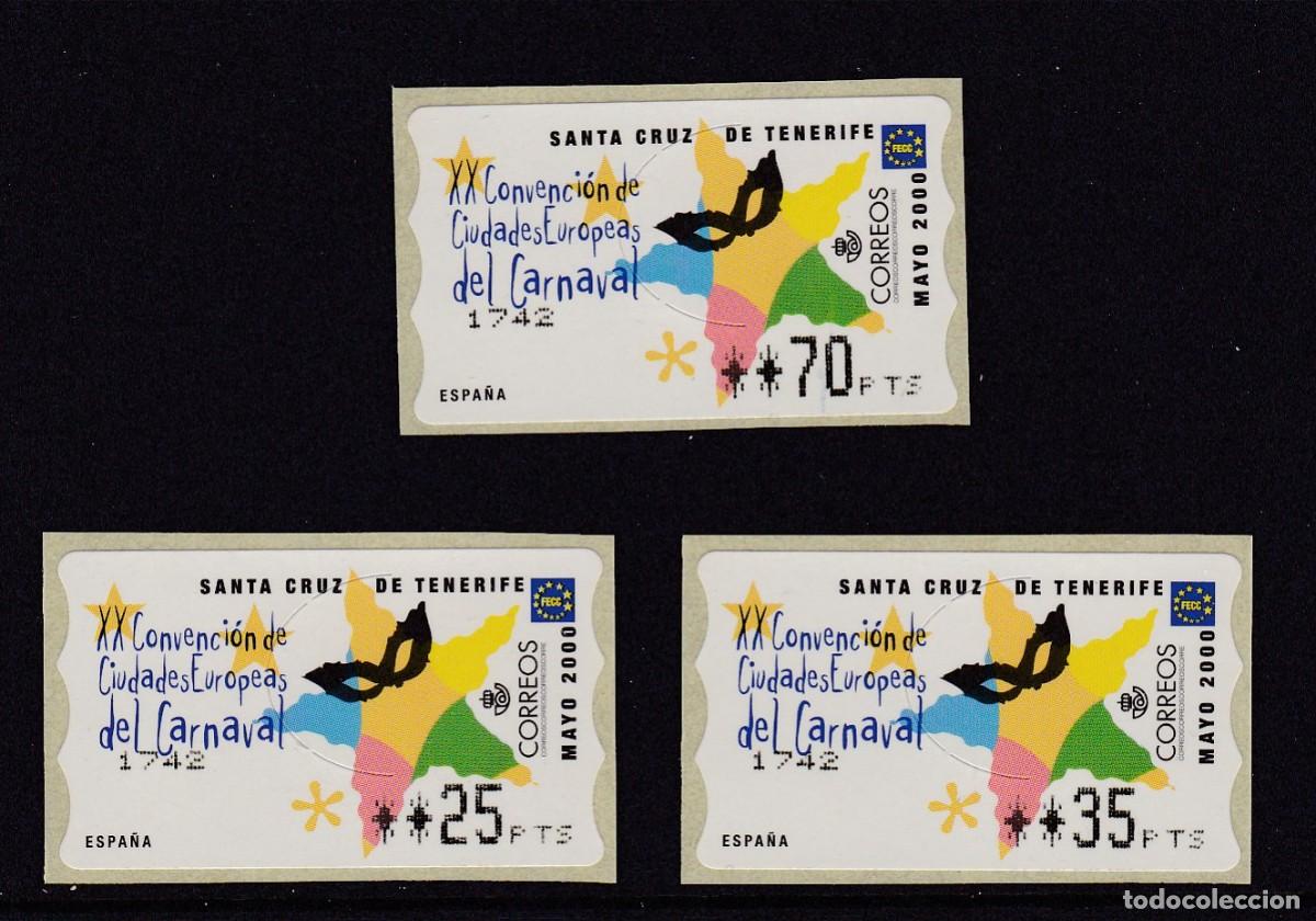 Sellos: ESPA&Ntilde;A SERIE ATMS CONVENCION CARNAVAL TENERIFE MAYO 2000 NUEVA OPORTUNIDAD