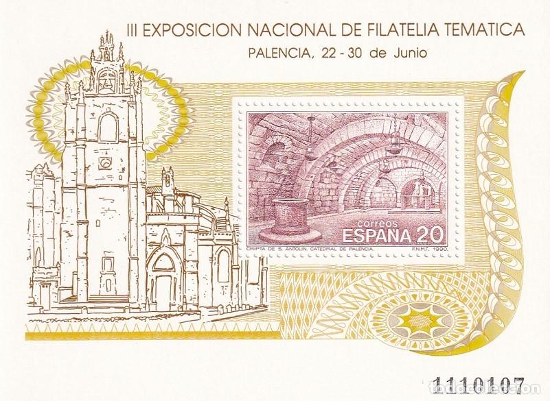 Sellos: HB Hojita Bloque Edifil N&ordm; 3074 - Filatem 90 Palencia III Exposici&oacute;n Nacional de Filatelia tem&aacute;tica