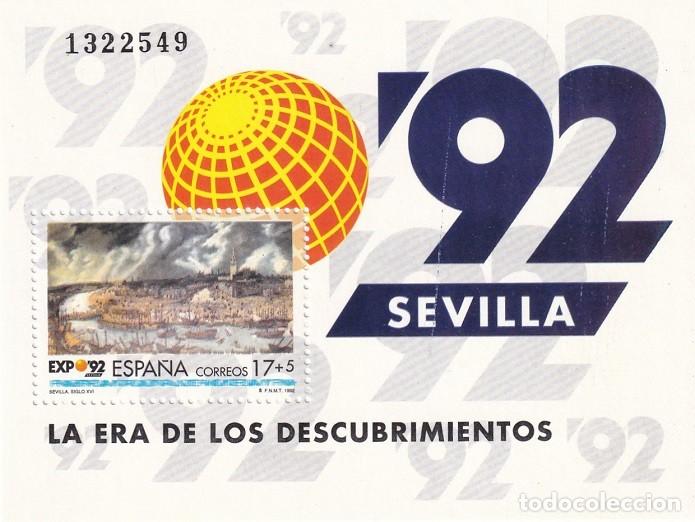 Sellos: HB Hojita Bloque Edifil N&ordm; 3191 - Sevilla 1992 - Expo 92 - La era de los descubrimientos