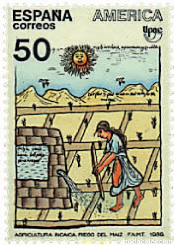 Sellos: 85834 MNH ESPA&Ntilde;A 1989 AMERICA-UPAEP 1989 - PUEBLOS PRECOLOMBIANOS, USOS Y COSTUMBRES