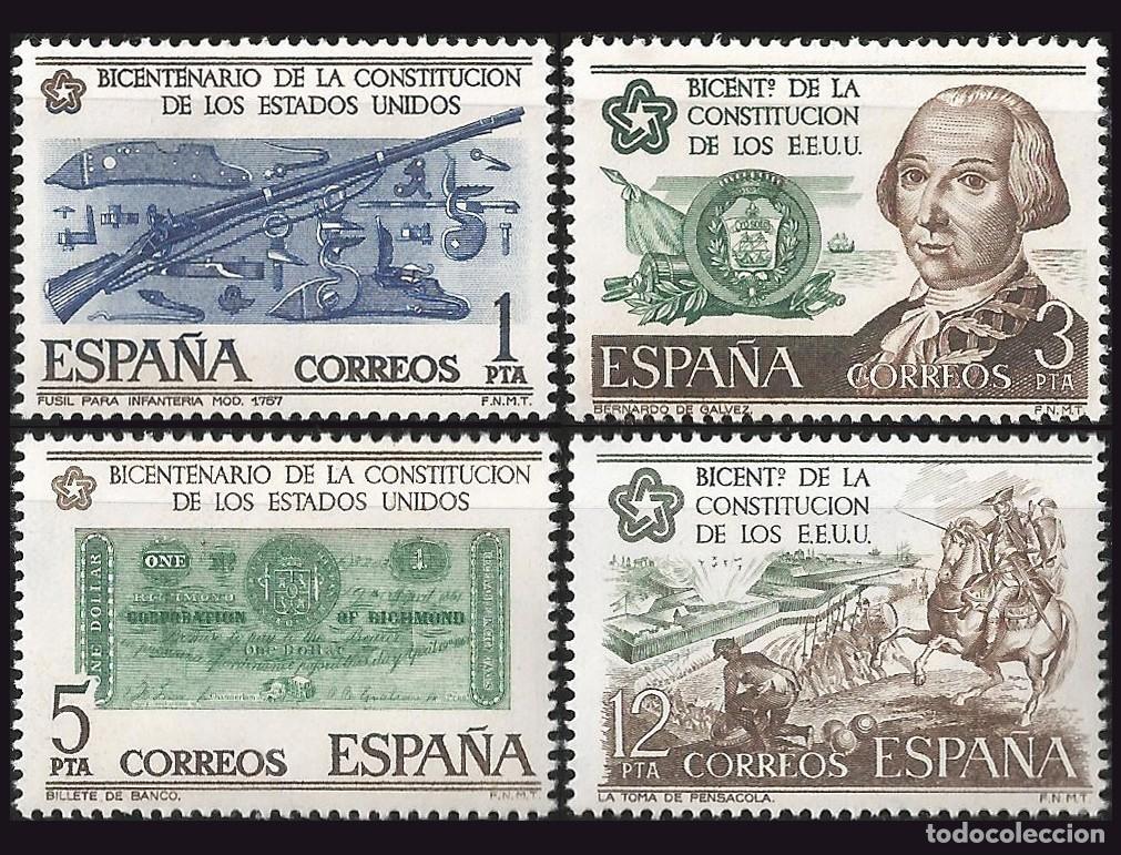 Sellos: 4v Espa&ntilde;a, 1976 | EEUU bicentenary | Ed: 2322/5, Yv: 1968/71, Mi: 2215/8, SG: 2367/70 MNH **