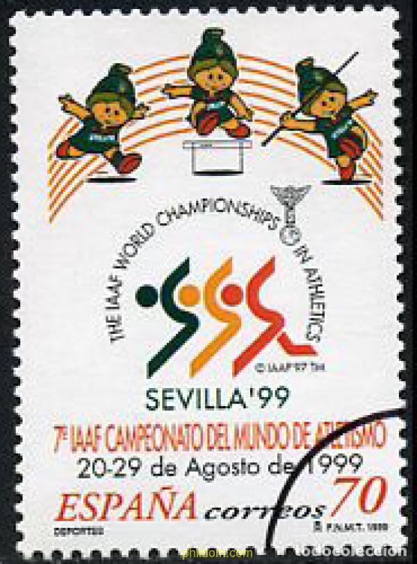 Sellos: 7150 MNH ESPA&Ntilde;A 1999 7 CAMPEONATO DEL MUNDO DE ATLETISMO EN SEVILLA