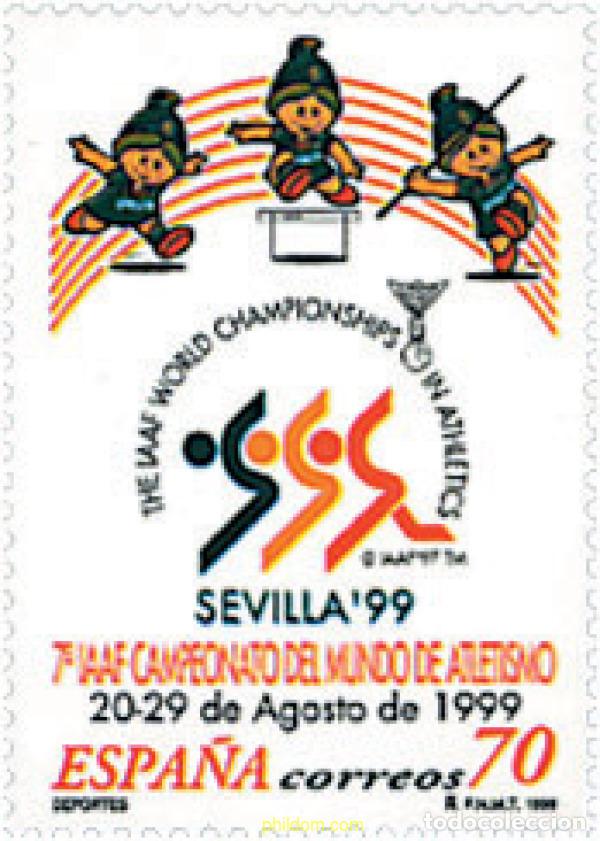 Sellos: 83149 MNH ESPA&Ntilde;A 1999 7 CAMPEONATO DEL MUNDO DE ATLETISMO EN SEVILLA