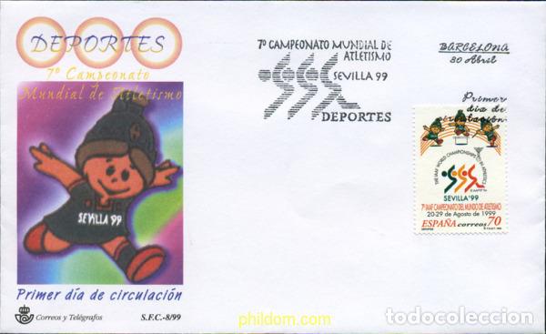 Sellos: 250434 MNH ESPA&Ntilde;A 1999 7 CAMPEONATO DEL MUNDO DE ATLETISMO EN SEVILLA