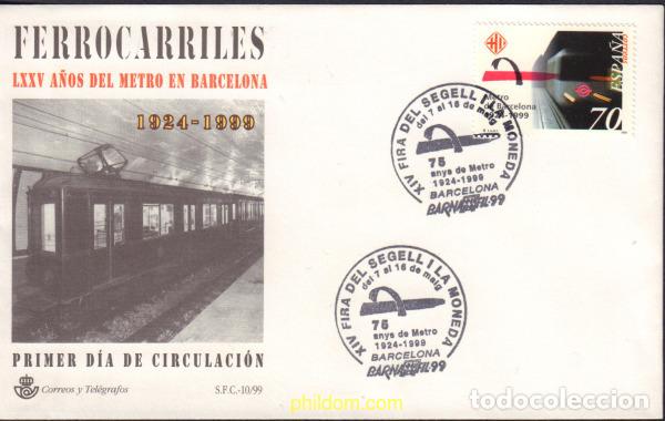 Sellos: 583447 MNH ESPA&Ntilde;A 1999 75 ANIVERSARIO DEL METRO DE BARCELONA