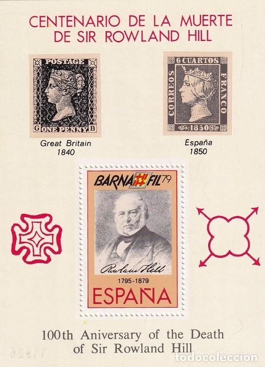 Sellos: HB Hojita Bloque Barnafil 79 - Centenario de la muerte de Sir Rowland Hill - 100th Aniversary of the