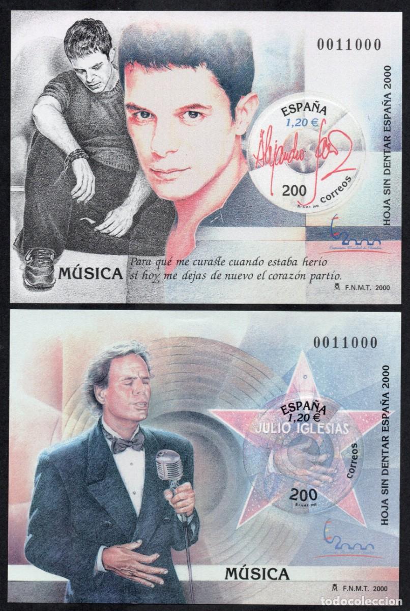 Sellos: HOJAS BLOQUE NUEVAS SERIE EXPOSICION MUNDIAL DE FILATELIA ESPA&Ntilde;A 2.000.
