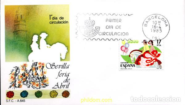 Stamps: 261021 MNH ESPA&Ntilde;A 1985 FIESTAS POPULARES-SEVILLA