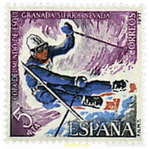 Stamps: 84993 MNH ESPA&Ntilde;A 1977 CAMPEONATOS DEL MUNDO DE ESQUI EN GRANADA