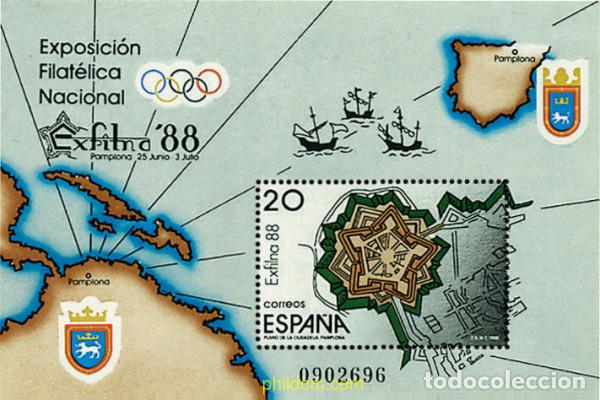 Stamps: 85789 MNH ESPA&Ntilde;A 1988 EXFILNA 88. EXPOSICION FILATELICA NACIONAL