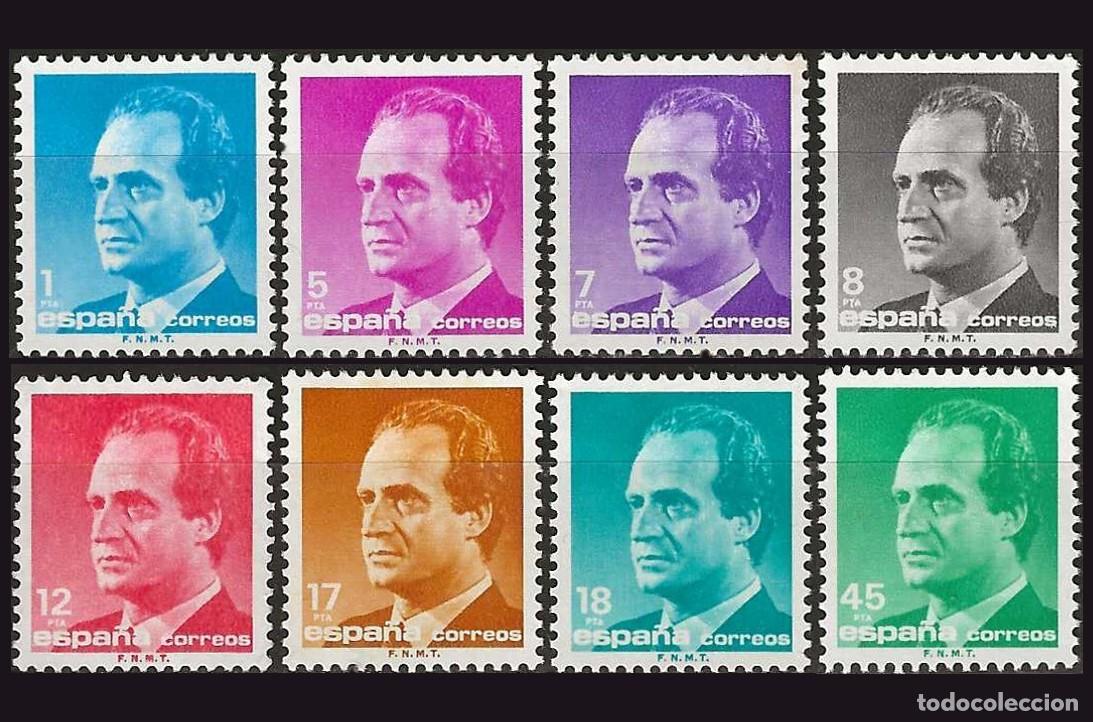 Sellos: 8v Espa&ntilde;a, 1985 | Juan Carlos I | Ed: 2794/801, Mi: 2678/83 + 2688/9 MNH **