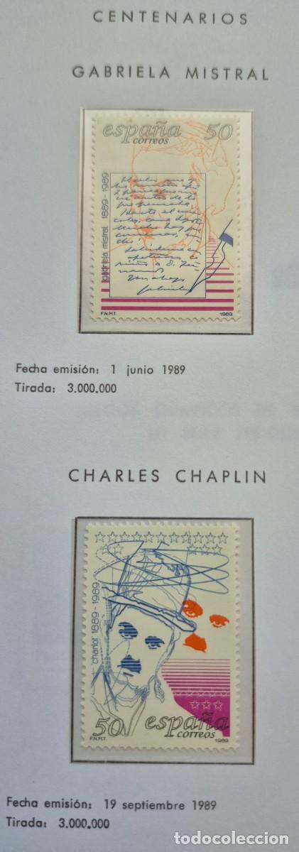 Sellos: A&ntilde;o 1989 - Edifil 3013/3014** - Centenarios - Nuevo sin fijasello - Se env&iacute;a el de la imagen