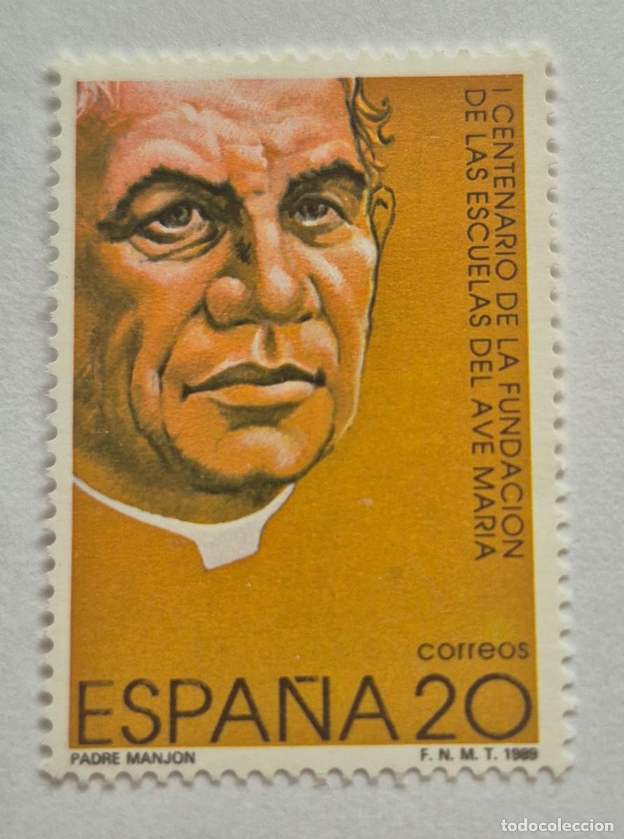 Sellos: A&ntilde;o 1989 - Edifil 3028**-Centenario de escuelas Ave M&ordf;-Nuevo sin fijasello- Se env&iacute;a el de la imagen