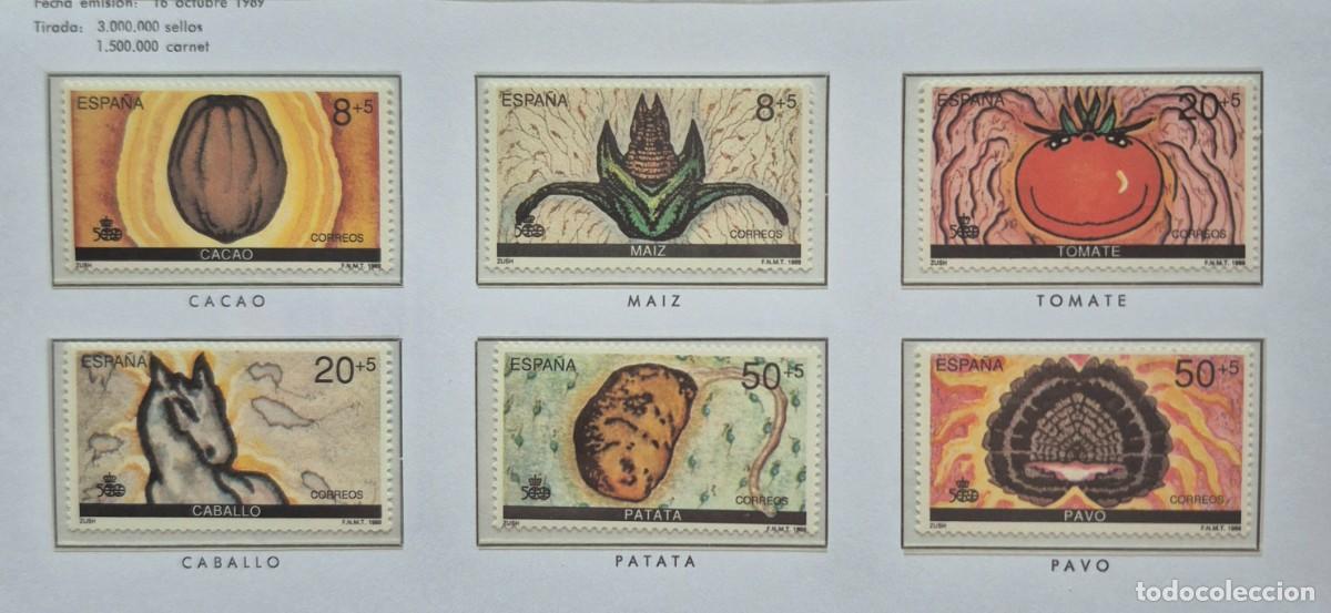 Sellos: A&ntilde;o 1989 - Edifil 3029/3034**-Descubrimiento d Am&eacute;rica-Nuevo sin fijasello- Se env&iacute;a el de la imagen