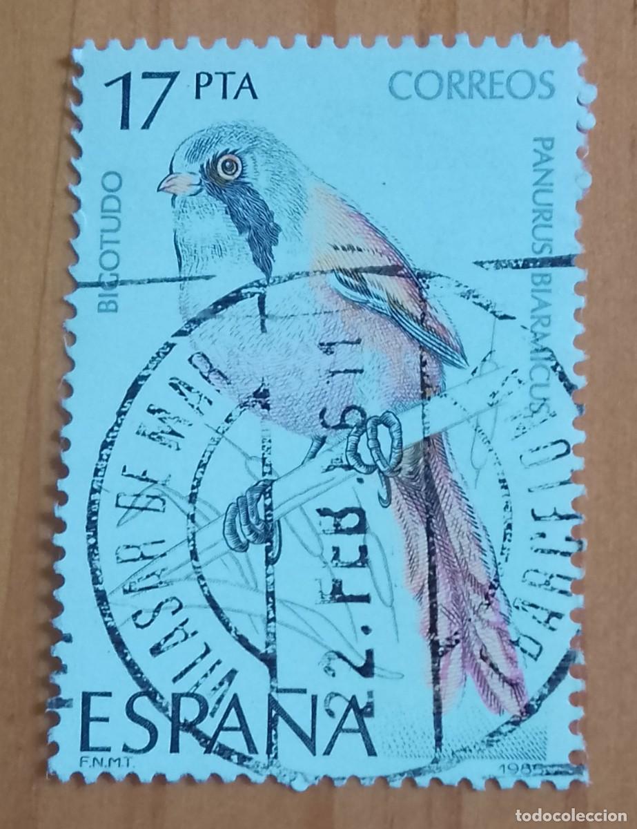 Sellos: ESPA&Ntilde;A - A&Ntilde;O 1985, P&Aacute;JAROS, EDIFIL 2823 - MATASELLO INFORMATIVO: 22 FEB 86 VILASAR DE MAR, BARCELONA