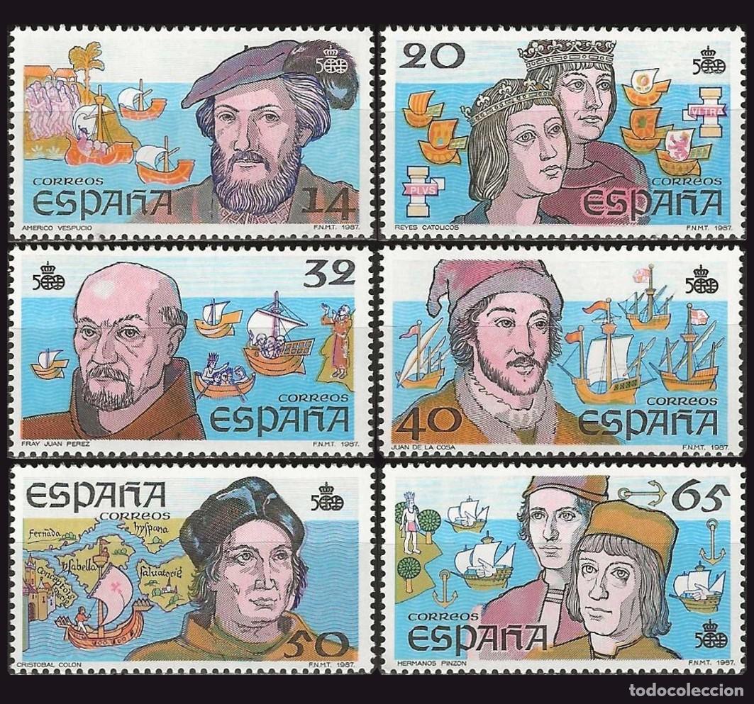 Briefmarken: 6v Espa&ntilde;a, 1987 | Discovery of America | Ed: 2919/24, Yv: 2533/8, Mi: 2799/804, SG: 2932/7 MNH **