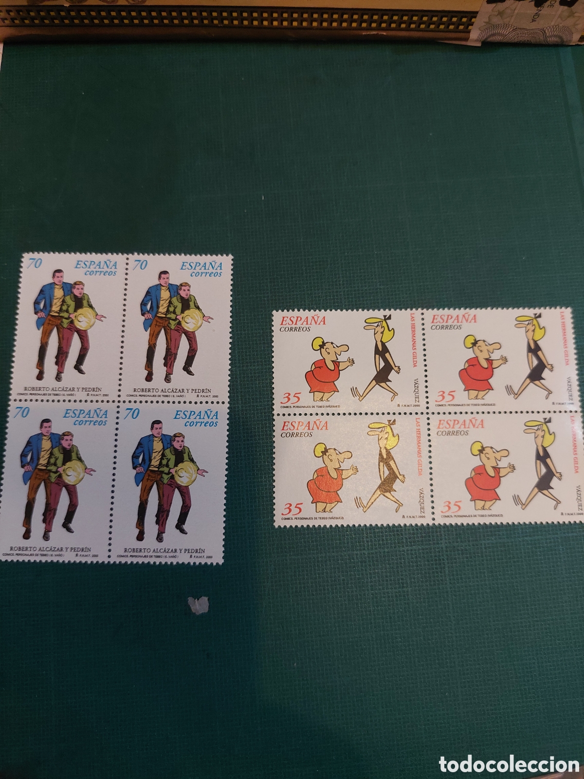 Sellos: BLOQUE CUATRO NUEVA O USADA LUJO SOLICITA FALTAS ESPA&Ntilde;A EDIFIL 3712/13 ,COMICS