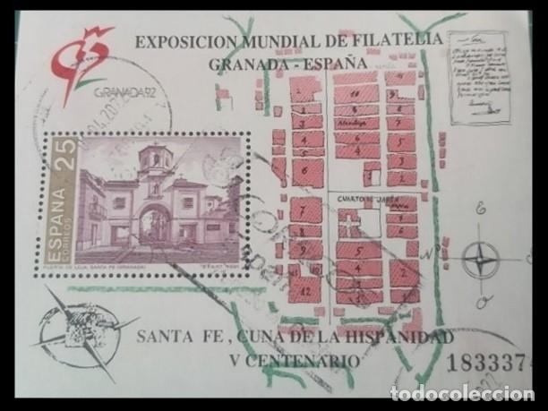 Sellos: ESPA&Ntilde;A 1991 - GRANADA 92 - EDIFIL N&ordm; 3109 hojita bloque usada