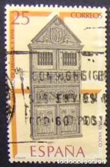 Sellos: ESPA&Ntilde;A 1991 - ARTESANIA ESPA&Ntilde;OLA - MUEBLES - EDIFIL N&ordm; 3127 - procede de hojita bloque usada