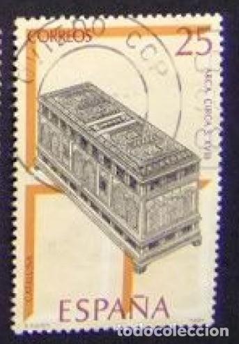 Sellos: ESPA&Ntilde;A 1991 - ARTESANIA ESPA&Ntilde;OLA - MUEBLES - EDIFIL N&ordm; 3132 - procede de hojita bloque usada