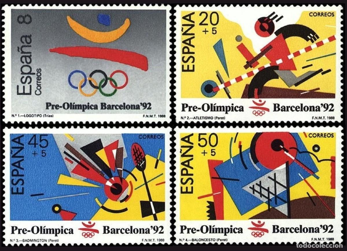 Sellos: 4v Espa&ntilde;a, 1988 | BCN '92 Pre-Olympic I | Ed: 2963/6, Mi: 2844/7, Yv: 2579/82, SG: 2977/80 MNH **