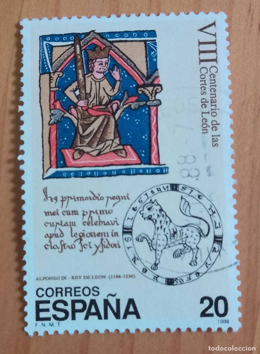 Sellos: ESPA&Ntilde;A - A&Ntilde;O 1988 - EDIFIL 2961 - VIII CENTENARIO DE LAS CORTES DE LE&Oacute;N