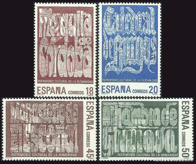 Sellos: 4v Espa&ntilde;a, 1988 | UNESCO WH | Ed: 2978/81, Yv: 2592/5, Mi: 2859/62, SG: 2992/5 MNH **