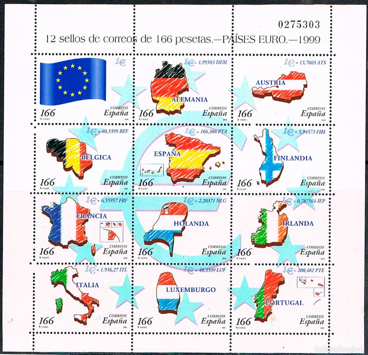 Timbres: Edifil 3632, PAISES DEL EURO, NUEVO *** EN MINIPLIEGO
