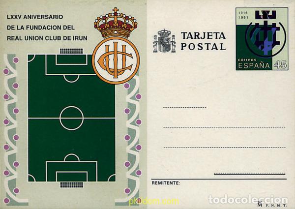 Sellos: 85876 MNH ESPA&Ntilde;A 1991 75 ANIVERSARIO DEL REAL UNION CLUB DE IRUN