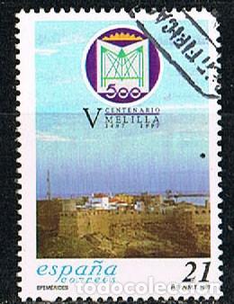Sellos: Edifil 3505, V Centenario de Melilla, usado