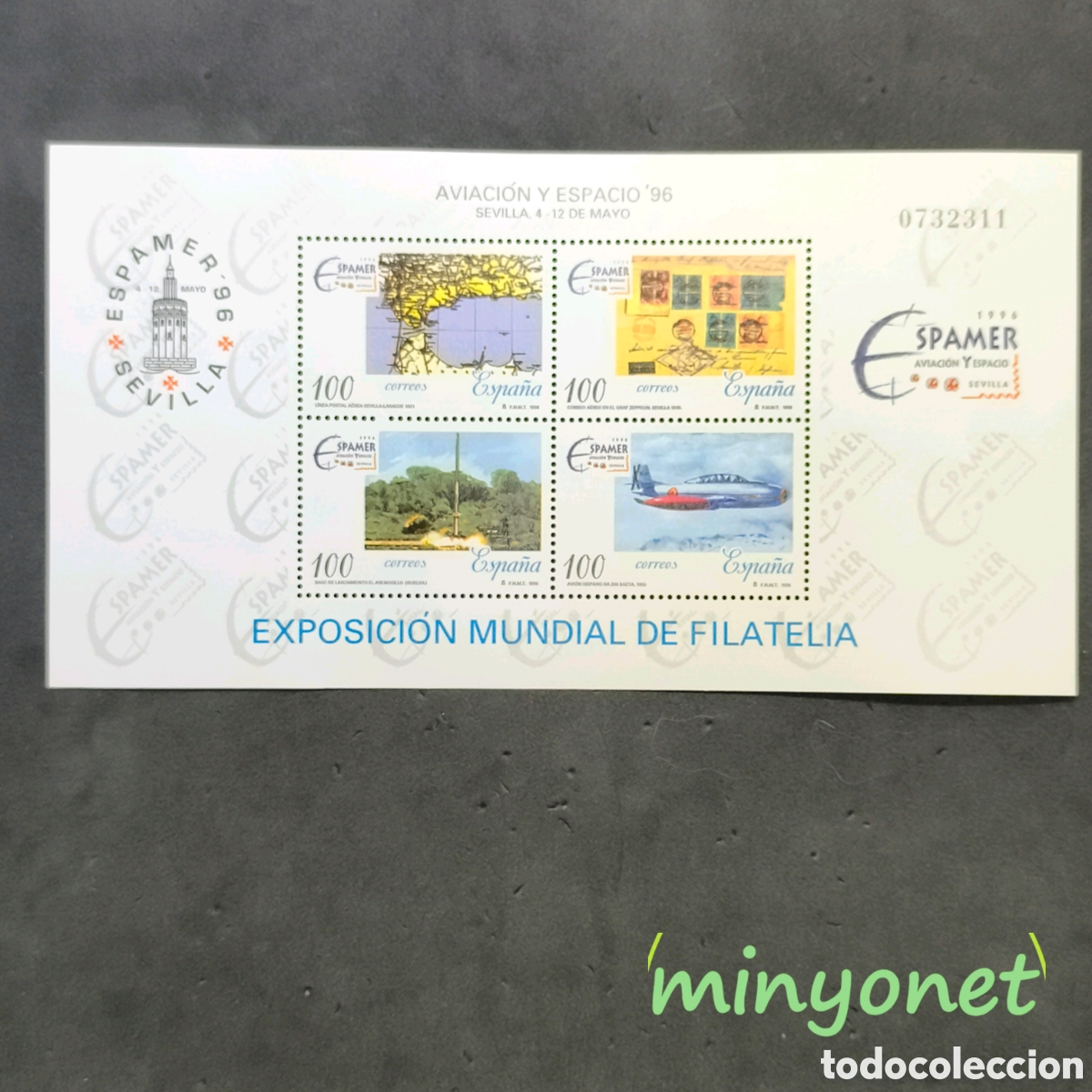 Timbres: Hoja bloque 3433 - Espamer 96 Aviaci&oacute;n y Espacio