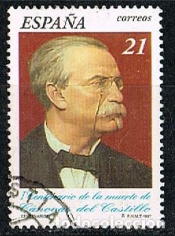 Francobolli: Edifil 3498, centenario de Canovas del Castillo, usado