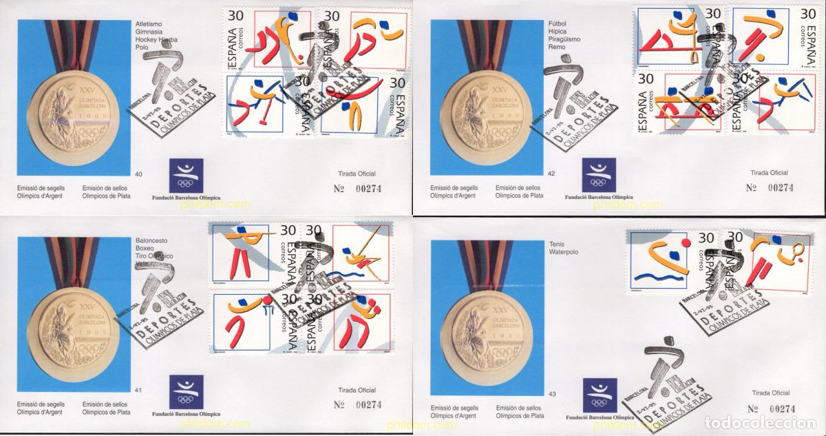 Sellos: 632418 MNH ESPA&Ntilde;A 1995 25 JUEGOS OLIMPICOS VERANO BARCELONA 1992 - OLIMPICOS DE PLATA