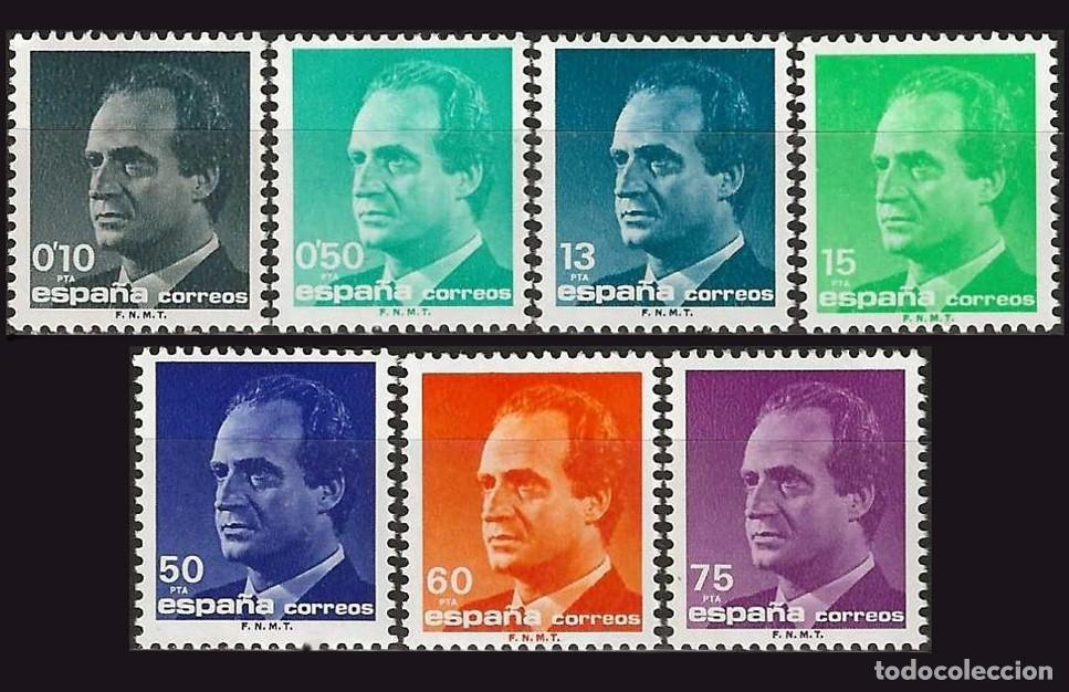 Sellos: 7v Espa&ntilde;a, 1989 | Juan Carlos I | Ed: 3001/7, Mi: 2882/4 + 2888/91 MNH **