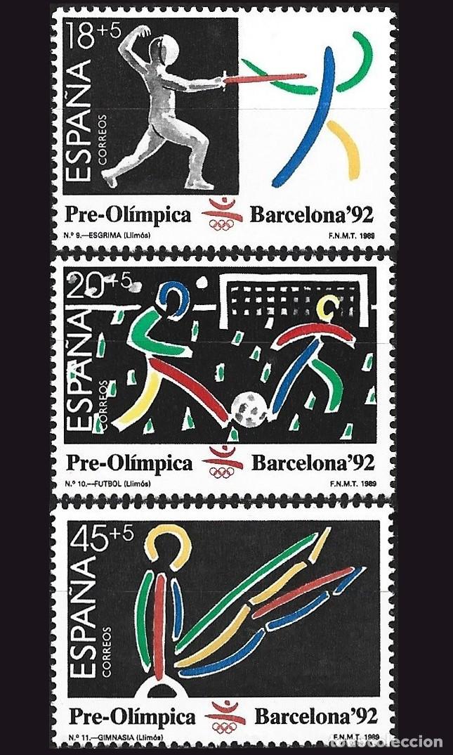 Briefmarken: 3v Espa&ntilde;a, 1989 | BCN '92 Pre-Olympic III | Ed: 3025/7, Yv: 2640/2, Mi: 2905/7, SG: 3031/3 MNH **