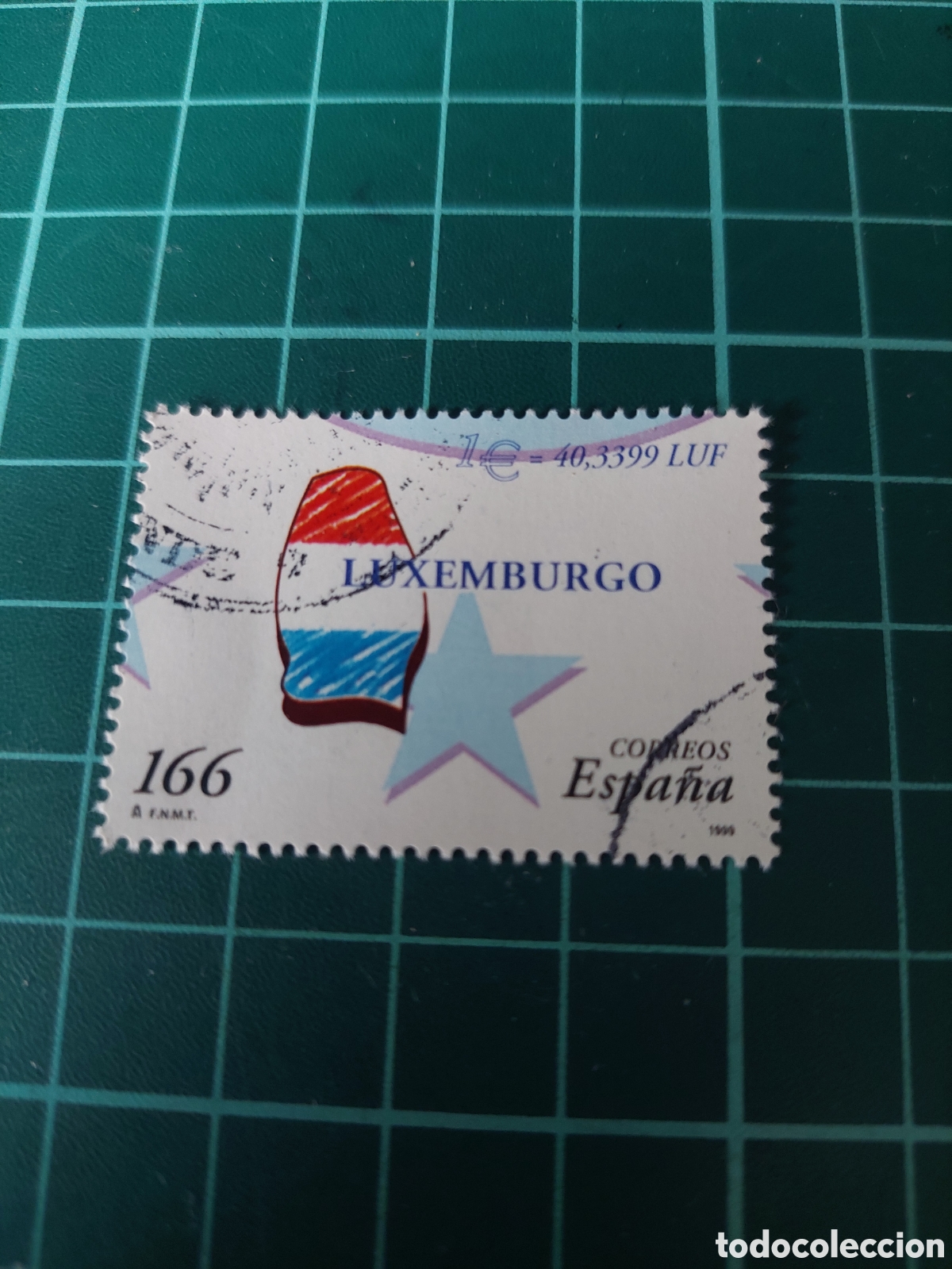 Sellos: LUXEMBURGO PAISES DEL EURO EDIFIL 2642 USADA LUJO O NUEVA SOLICITA FALTAS ESPA&Ntilde;A BANDERA Y MAPA 1999
