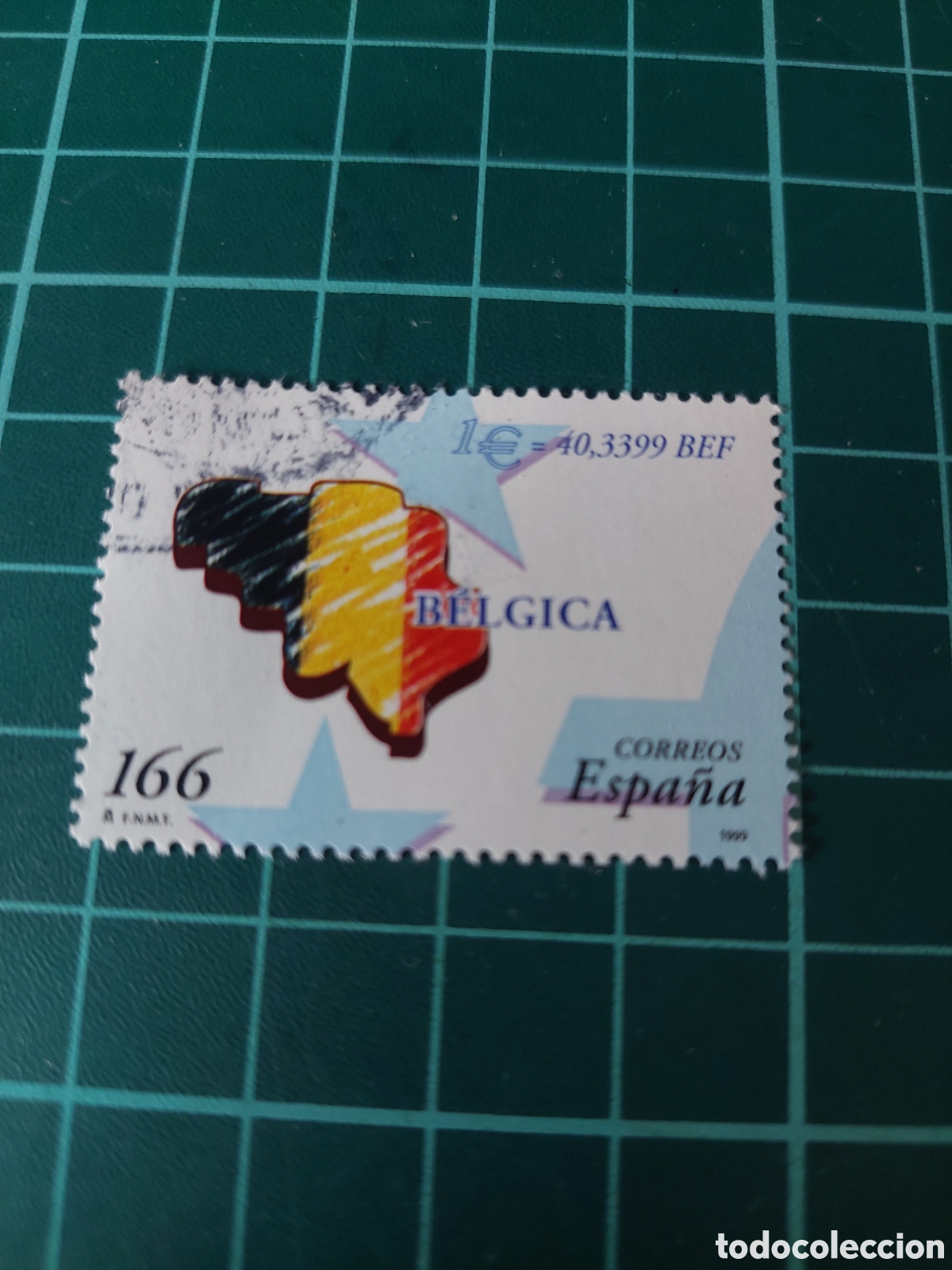 Sellos: 1999 B&Eacute;LGICA PAISES EURO USADA LUJO O NUEVA SOLICITA FALTAS EDIFIL 3635 MAPAVY BANDERA 1999