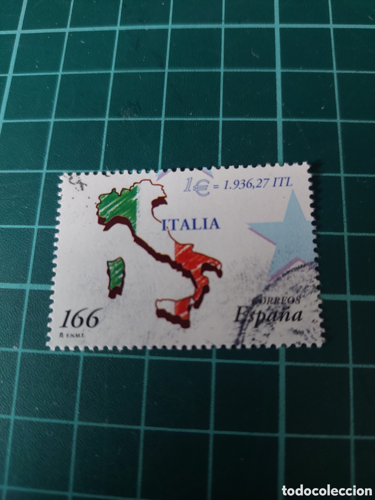 Sellos: 1999 ITALIA PAISES EURO EDIFIL 3641 USADA LUJO O NUEVA SOLICITA FALTAS ESPA&Ntilde;A BANDERA Y MAPA