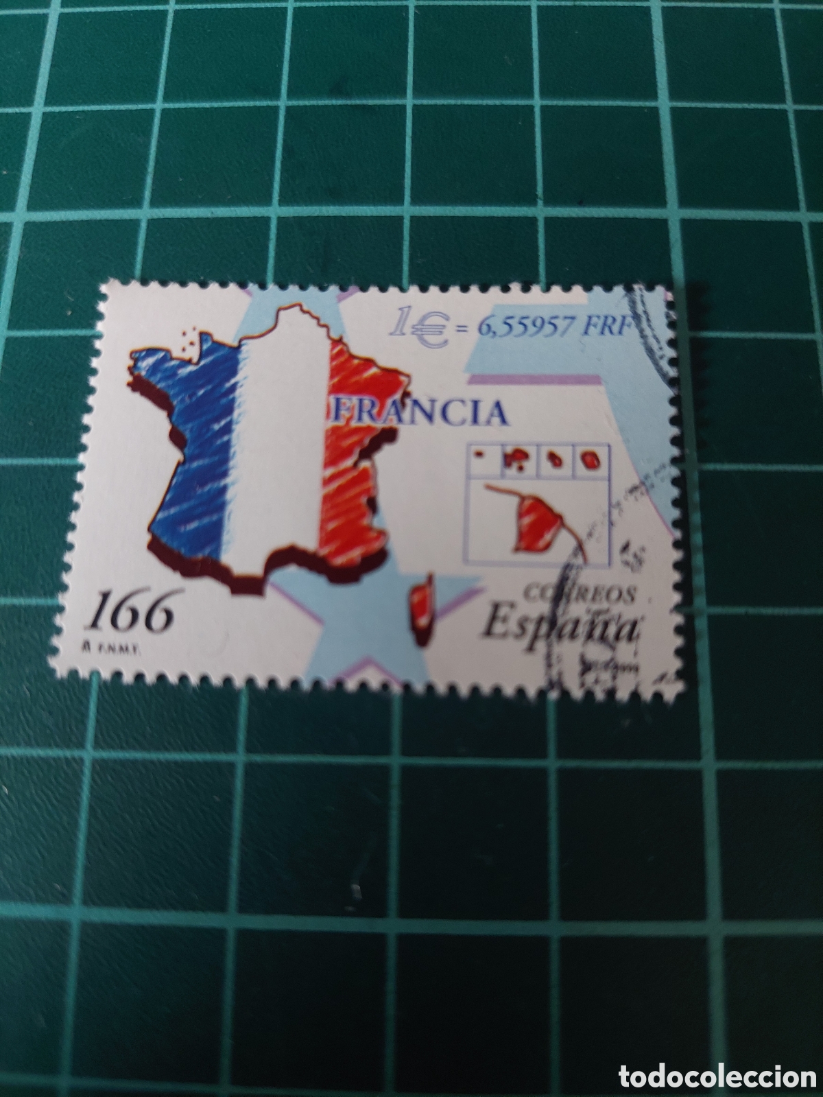 Sellos: FRANCIA PAISES EURO EDIFIL 3638 USADA LUJO O NUEVA SOLICITA FALTAS ESPA&Ntilde;A BANDERA Y MAPA