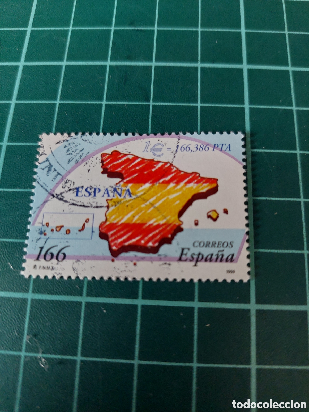 Sellos: ESPA&Ntilde;A PAISES EURO EDIFIL 3636 USADA LUJO O NUEVA SOLICITA FALTAS ESPA&Ntilde;A MAPA BANDERA