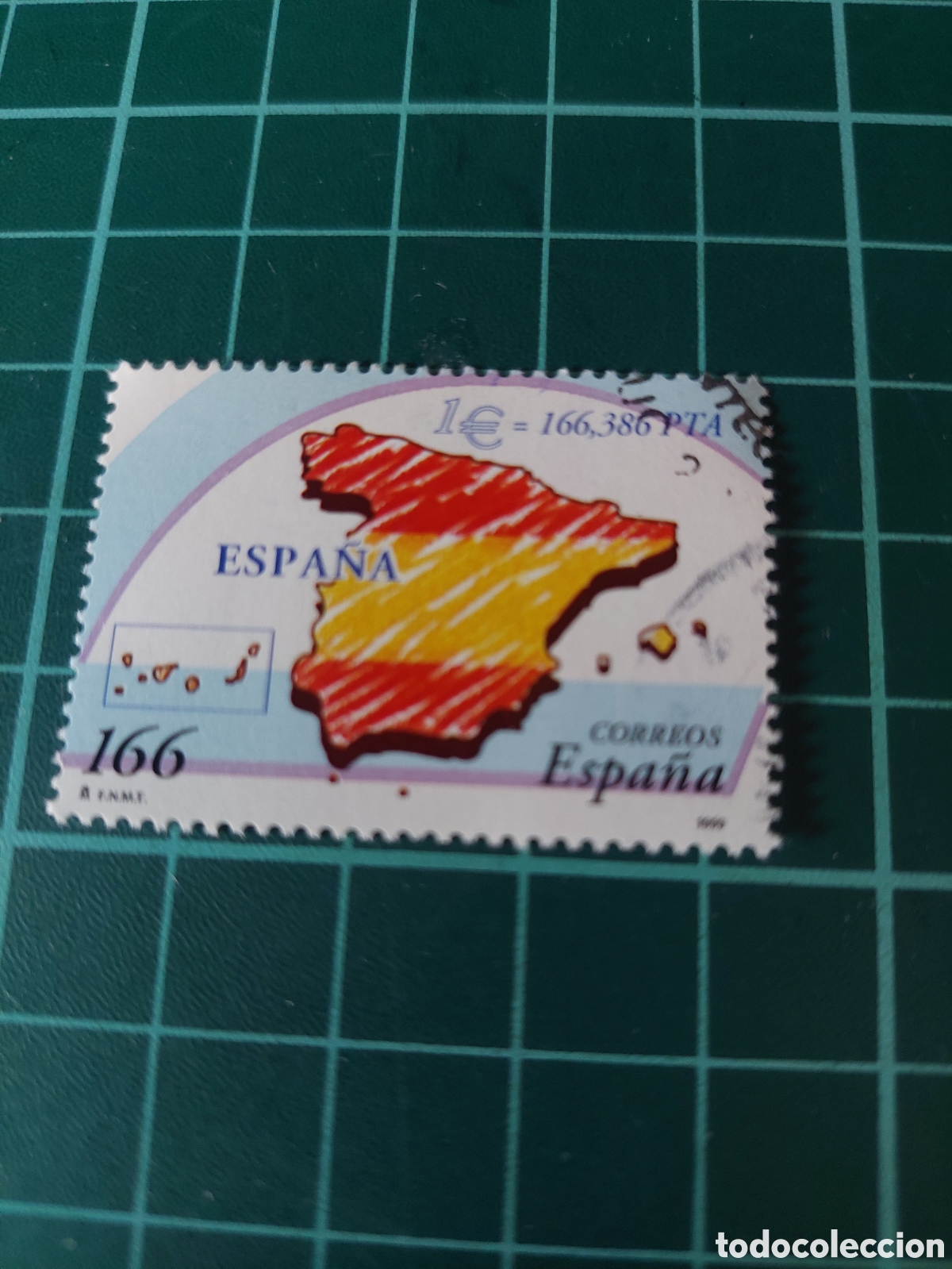 Sellos: 1999 EDIFIL 3636 ESPA&Ntilde;A PAISES EURO USADA LUJO O NUEVA SOLICITA FALTAS ESPA&Ntilde;A BANDERA Y MAPA
